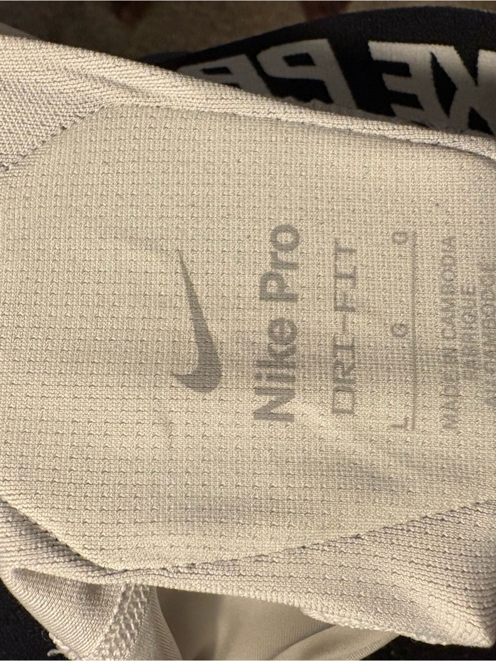 Nike White Compression Shorts with Black Molded Pads - Picture 7 of 7